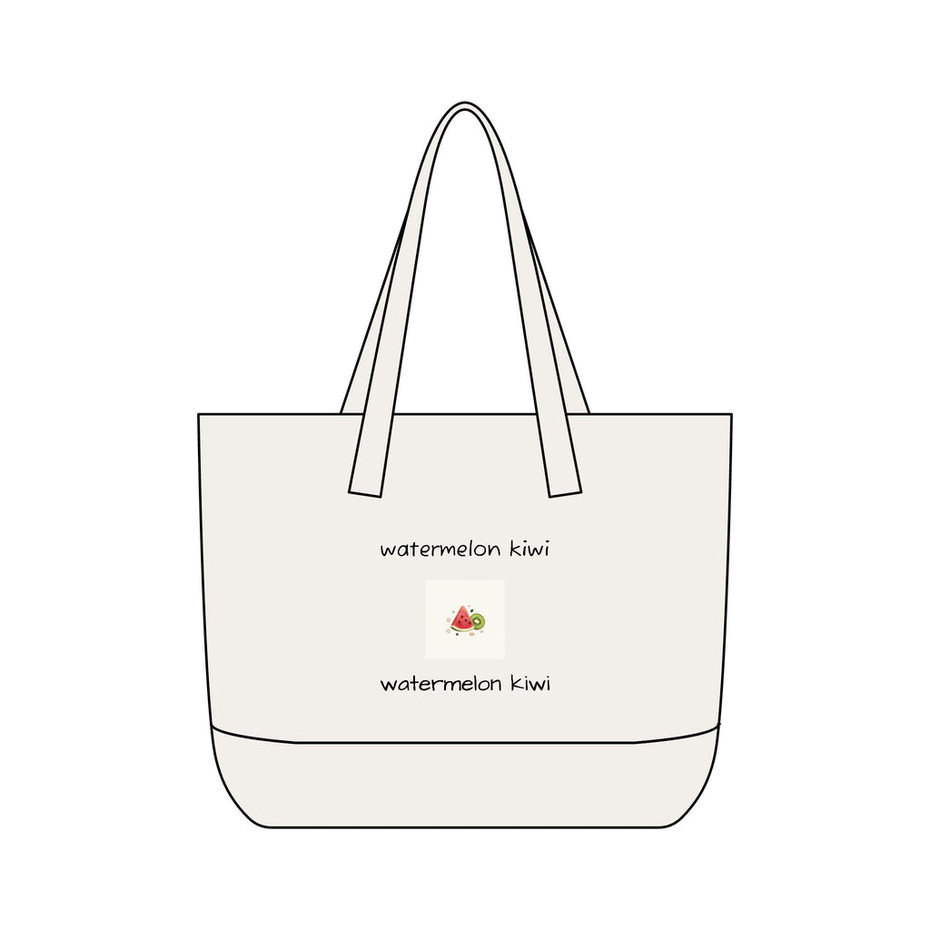 Zippered WATERMELON KIWI Tote