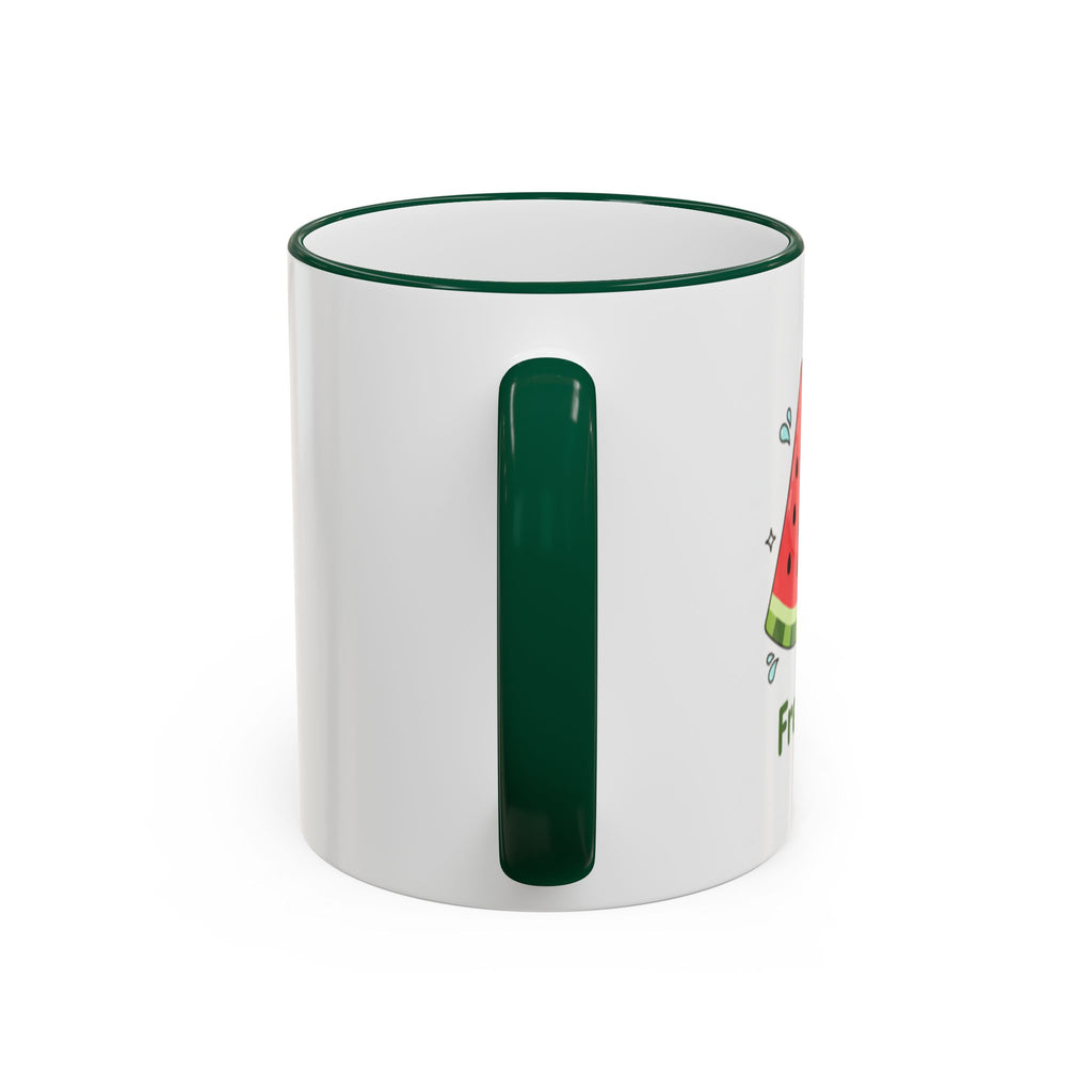 WATERMELON KIWI Accent Rim & Handle Mug (11oz, 15oz)