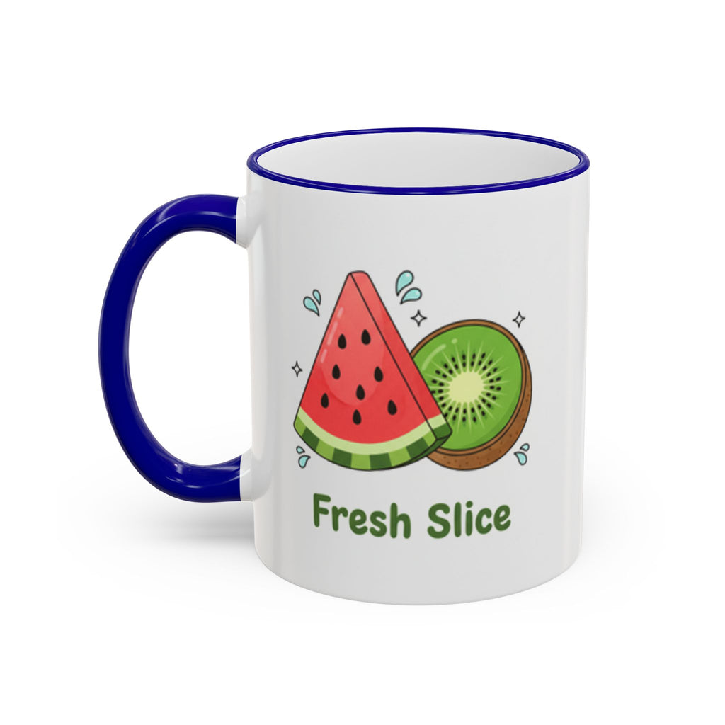 WATERMELON KIWI Accent Rim & Handle Mug (11oz, 15oz)
