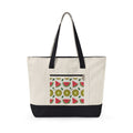 Zippered WATERMELON KIWI Tote