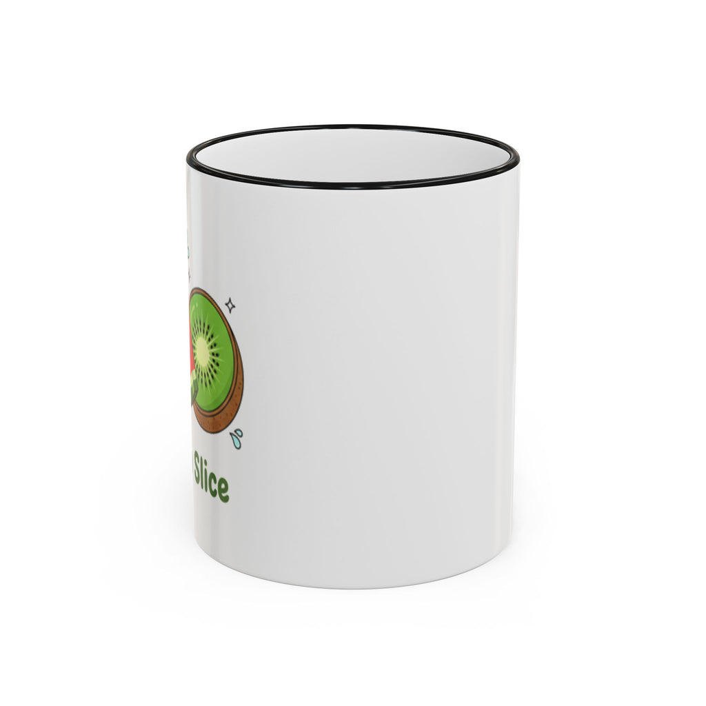 WATERMELON KIWI Accent Rim & Handle Mug (11oz, 15oz)