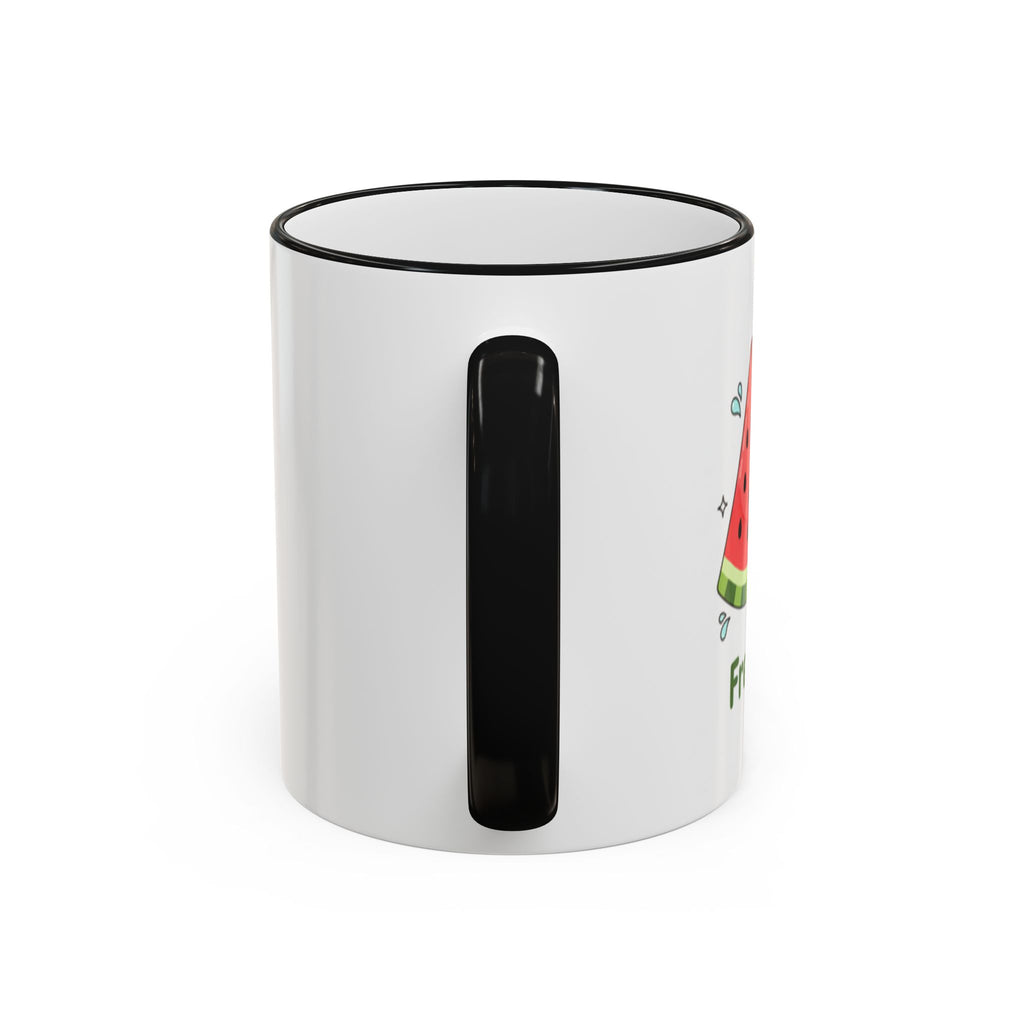 WATERMELON KIWI Accent Rim & Handle Mug (11oz, 15oz)