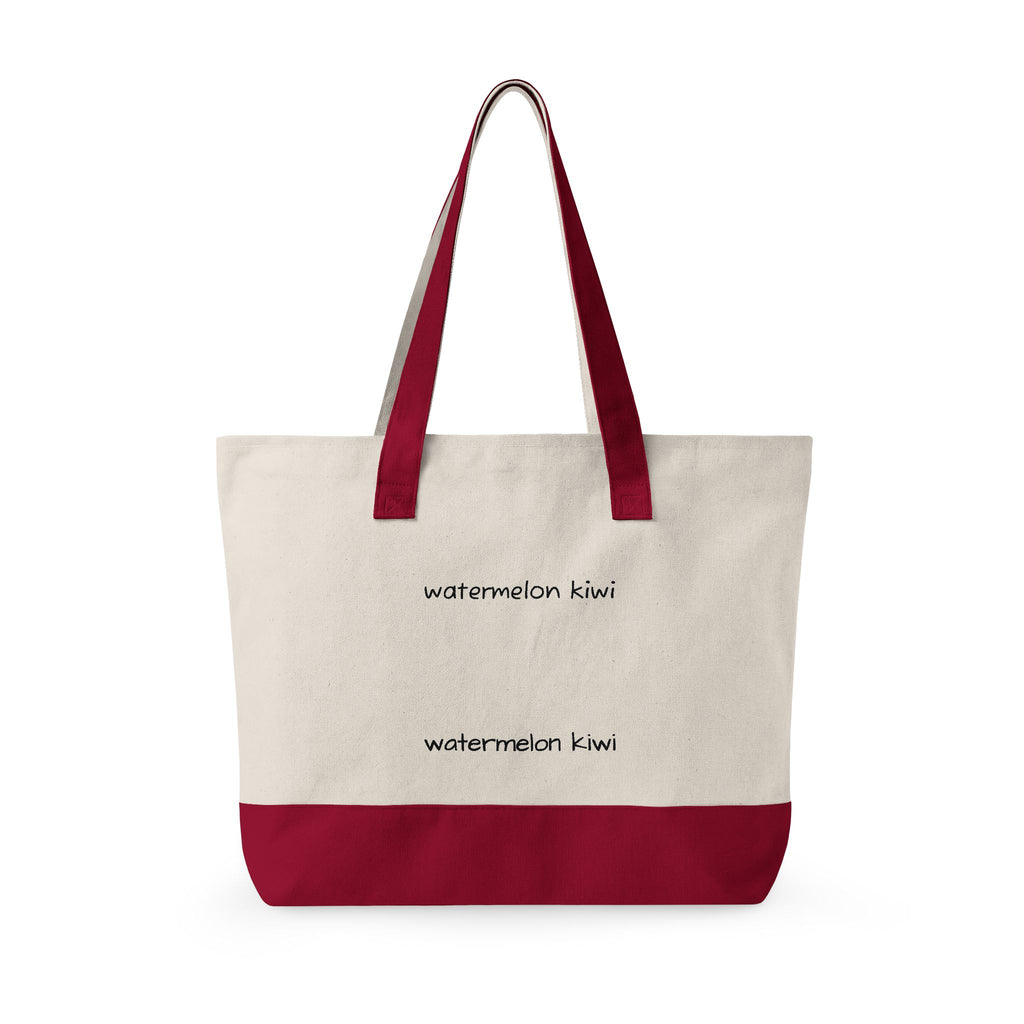 Zippered WATERMELON KIWI Tote