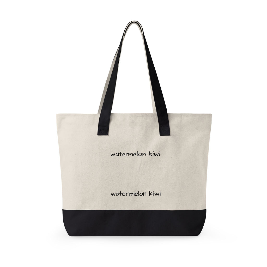 Zippered WATERMELON KIWI Tote