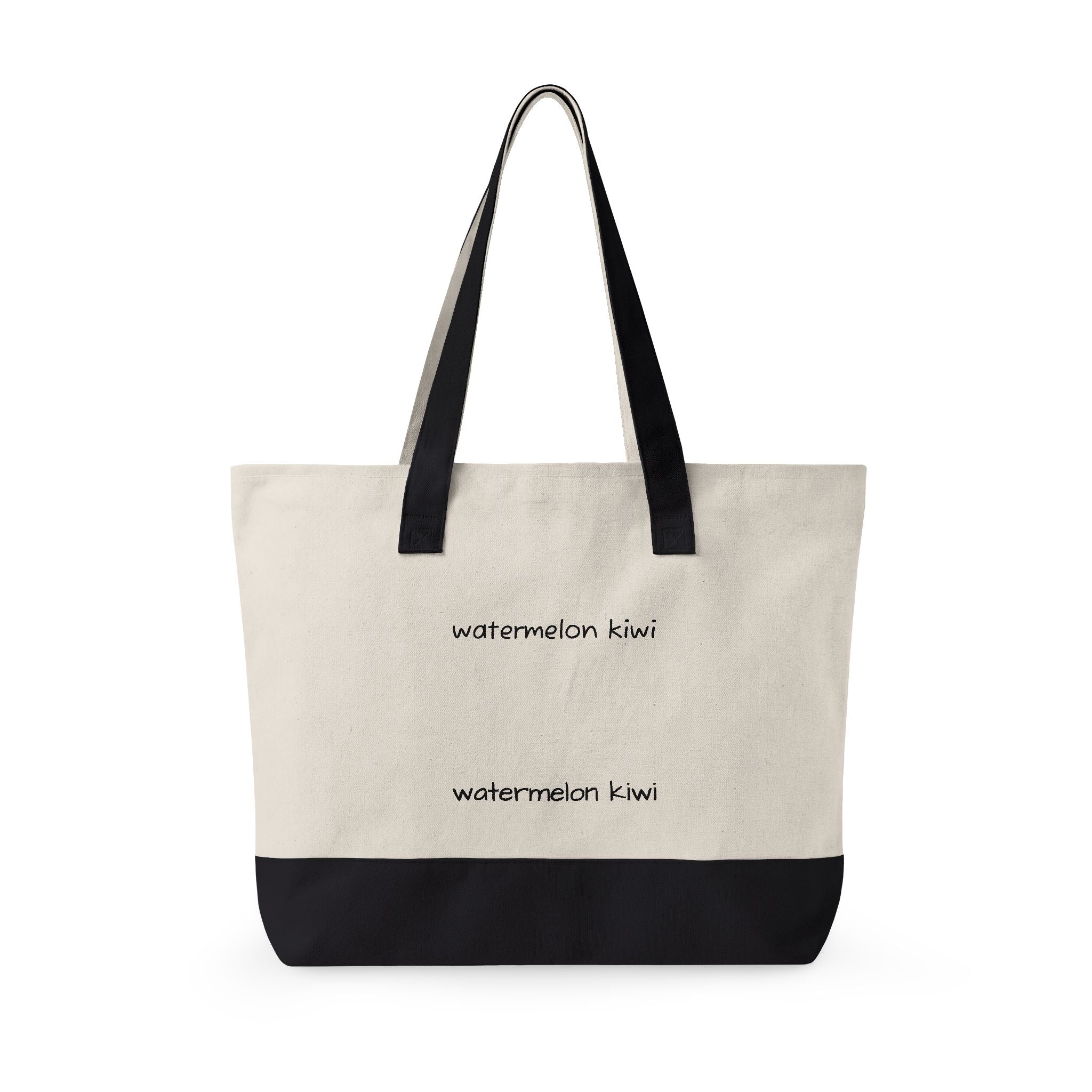 Zippered WATERMELON KIWI Tote