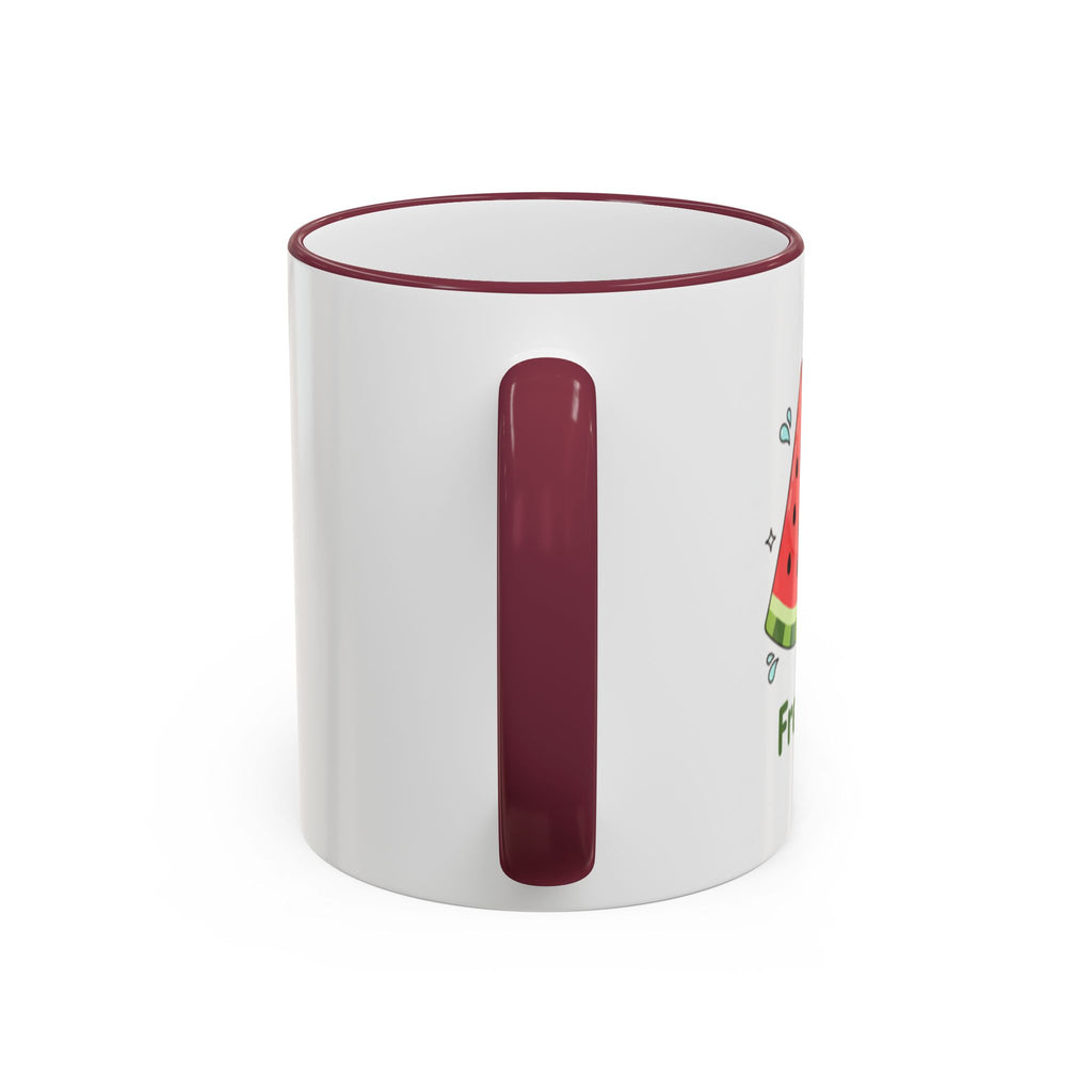 WATERMELON KIWI Accent Rim & Handle Mug (11oz, 15oz)