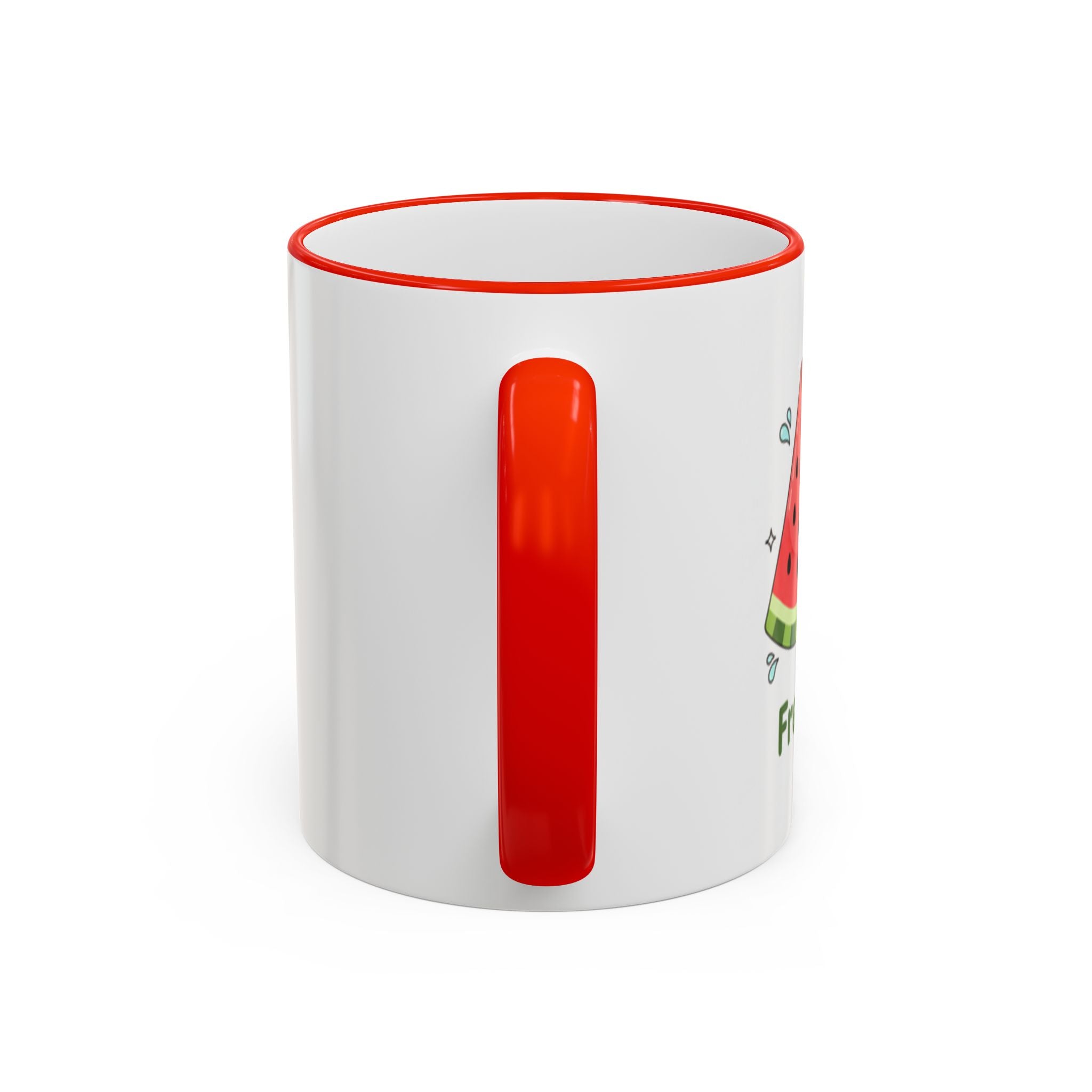 WATERMELON KIWI Accent Rim & Handle Mug (11oz, 15oz)