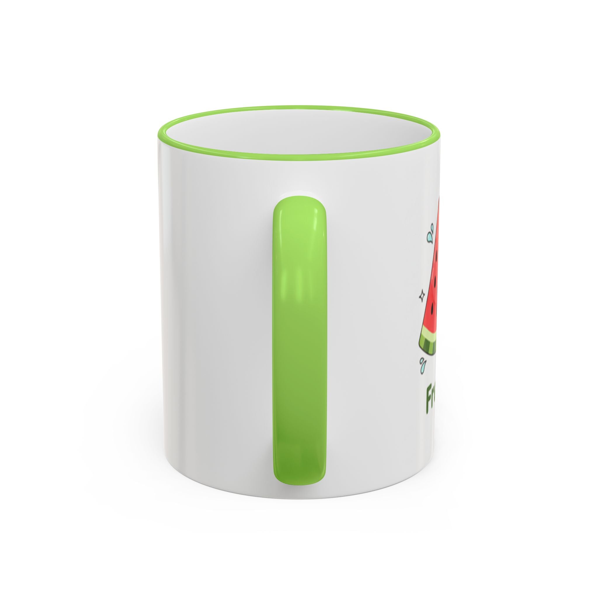 WATERMELON KIWI Accent Rim & Handle Mug (11oz, 15oz)