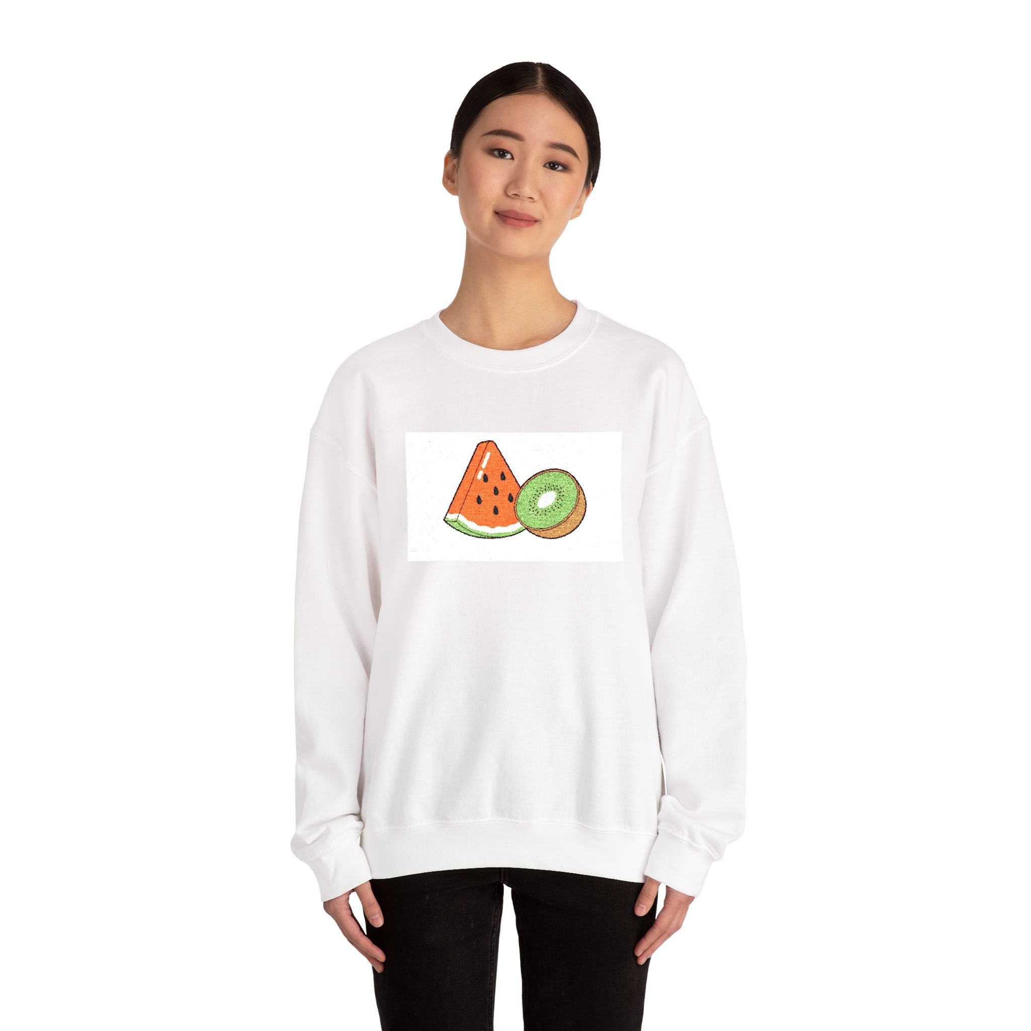 WATERMELON KIWI Unisex Heavy Blend Crewneck Sweatshirt