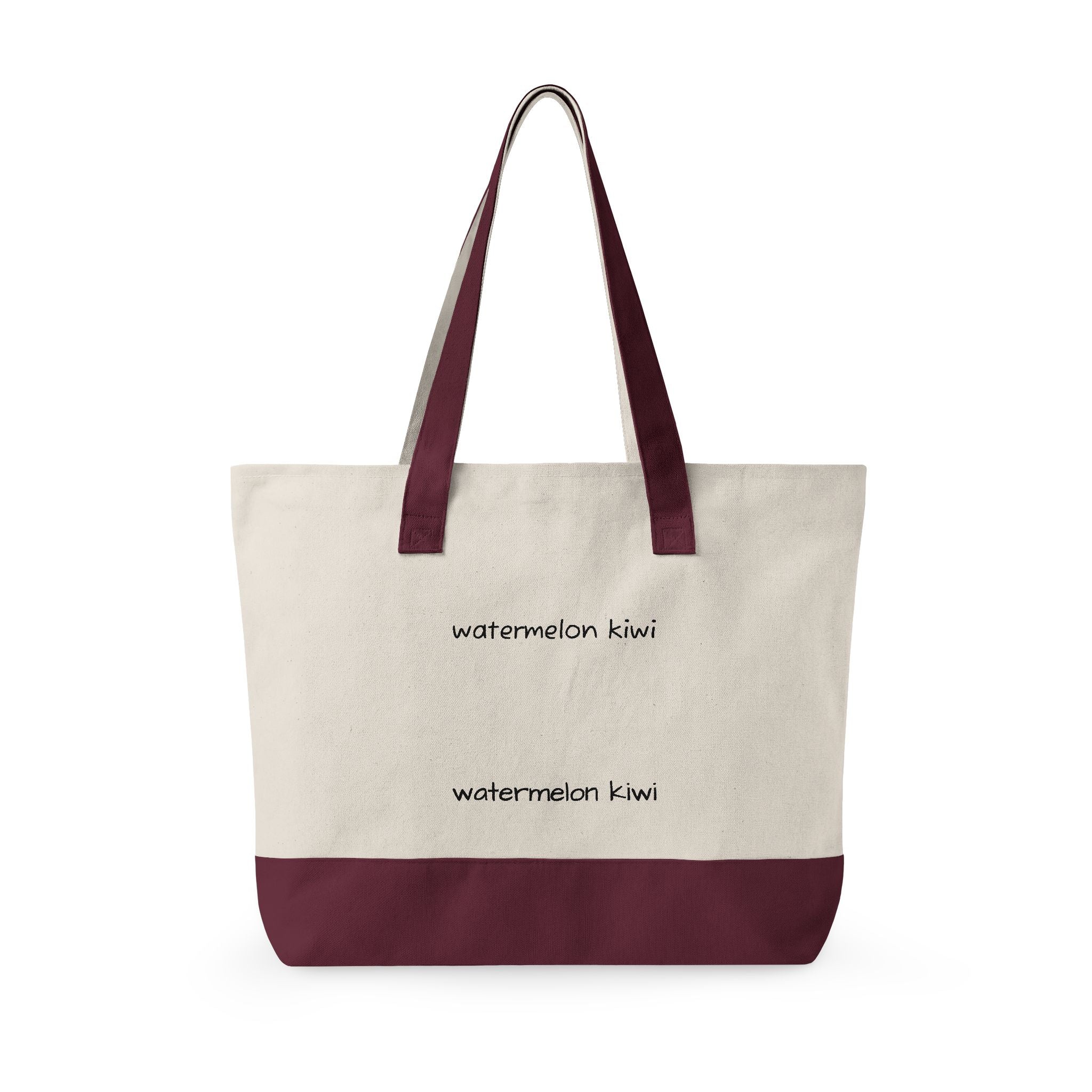 Zippered WATERMELON KIWI Tote