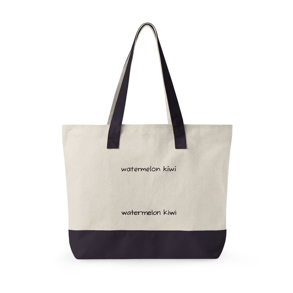 Zippered WATERMELON KIWI Tote