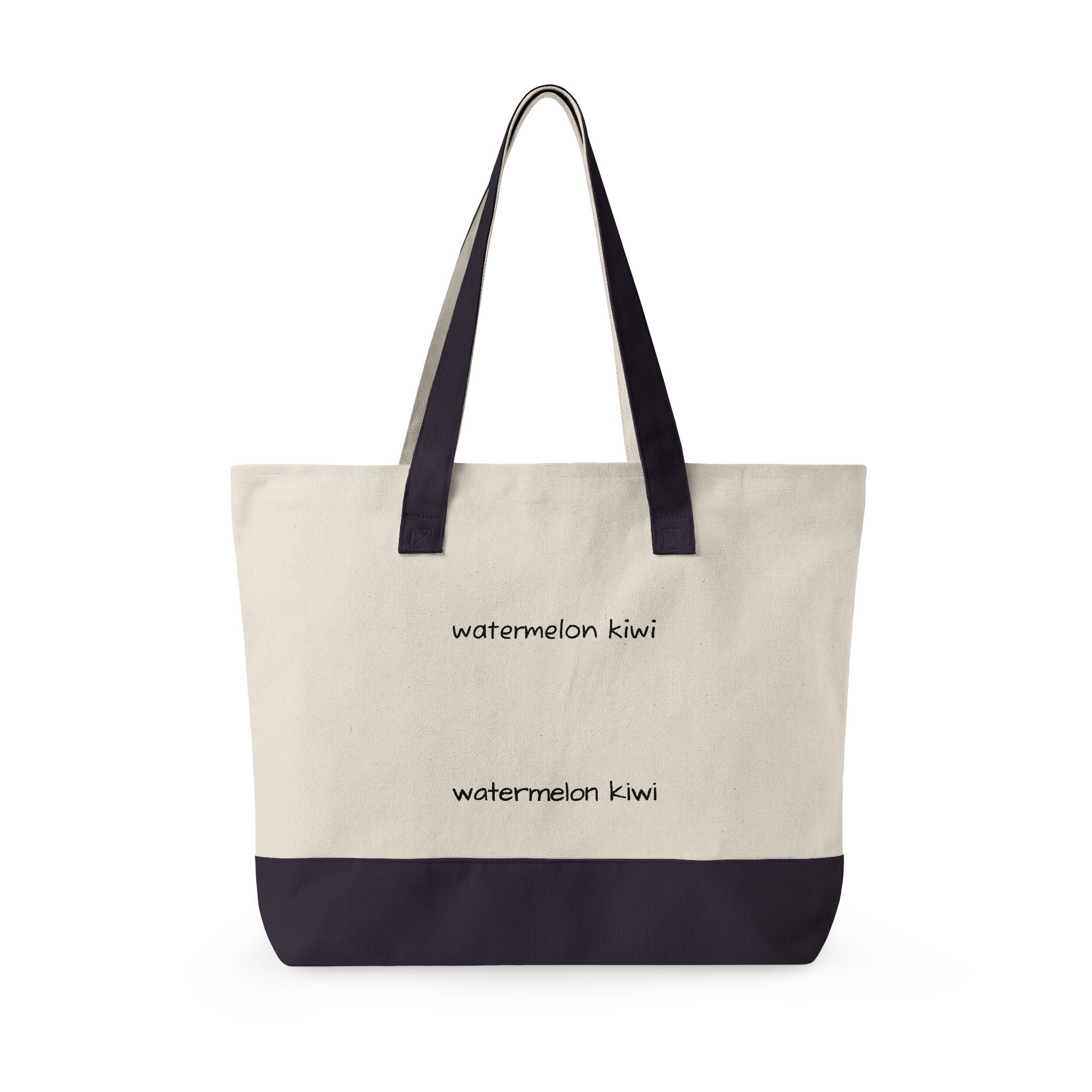 Zippered WATERMELON KIWI Tote